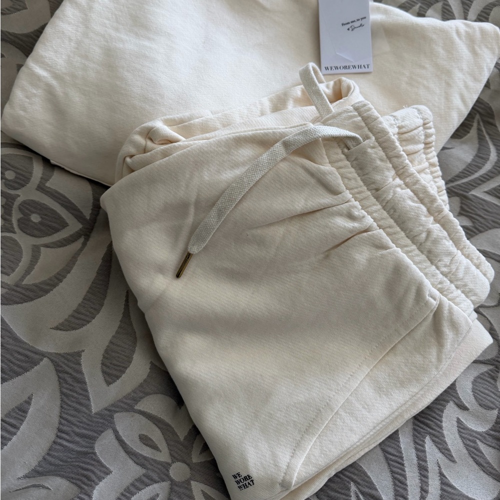 WeWoreWhat Cream Sweat Set